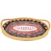 Serving tray mosaic in red and black decorated with mirror terracotta home decor