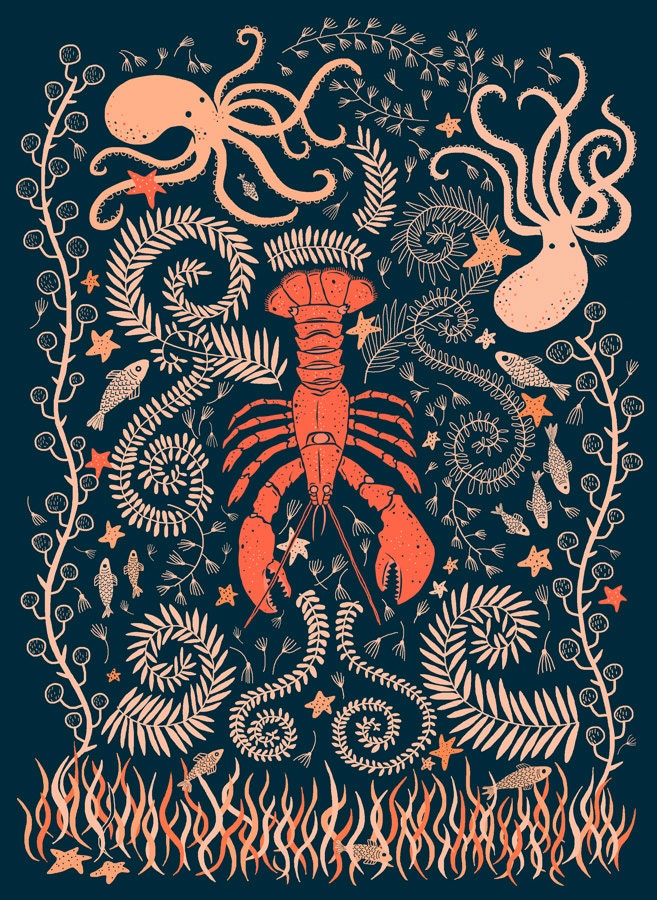 Lobster Print- Archival Giclee Print