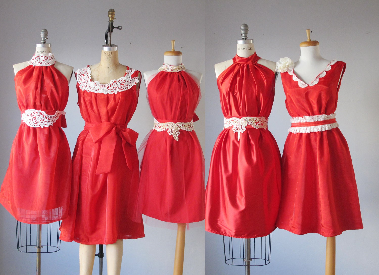 mismatched bridesmaid dresses / Dress / Bridesmaid / Romantic / red  / Fairy / Dreamy / Bridesmaid / Party / wedding / Bride