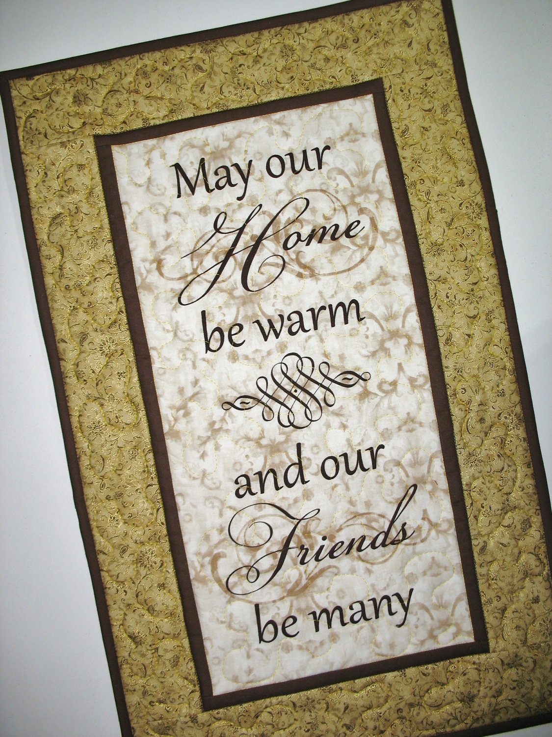 Quilted Wall Hanging or Table Topper fabric from Timeless Treasures and R. Kaufman
