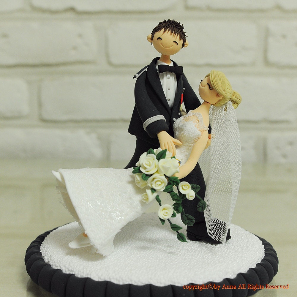 Military Police officer custom wedding cake topper decoration gift keepsake