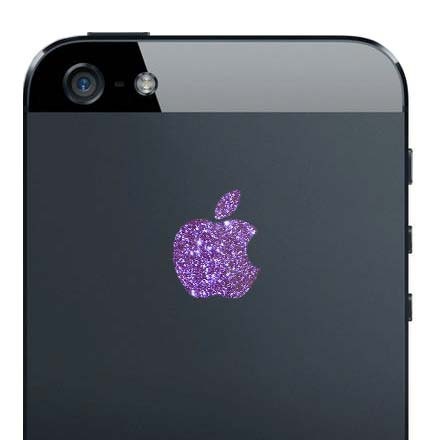 iPhone 5 Sparkling Amethyst Apple Decal