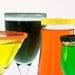 Halloween cocktail sugar - rim sweet martinis, margaritas in black, yellow, silver, orange colored sugar - drink recipes included