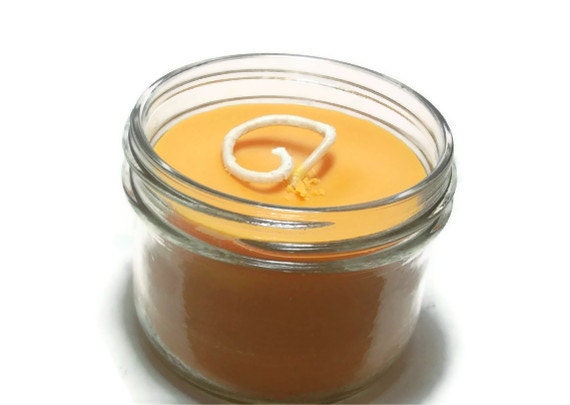 Organic Soy jar Candle orange caramel maple -. 5oz with wood wick - Only one made