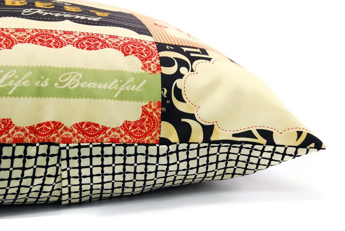 Decorative Pillow cover - Postcards, 18x18 cushion cover, envelope cover, throw pillow cover