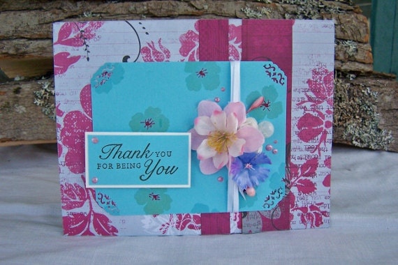 Thank You - handmade greeting card