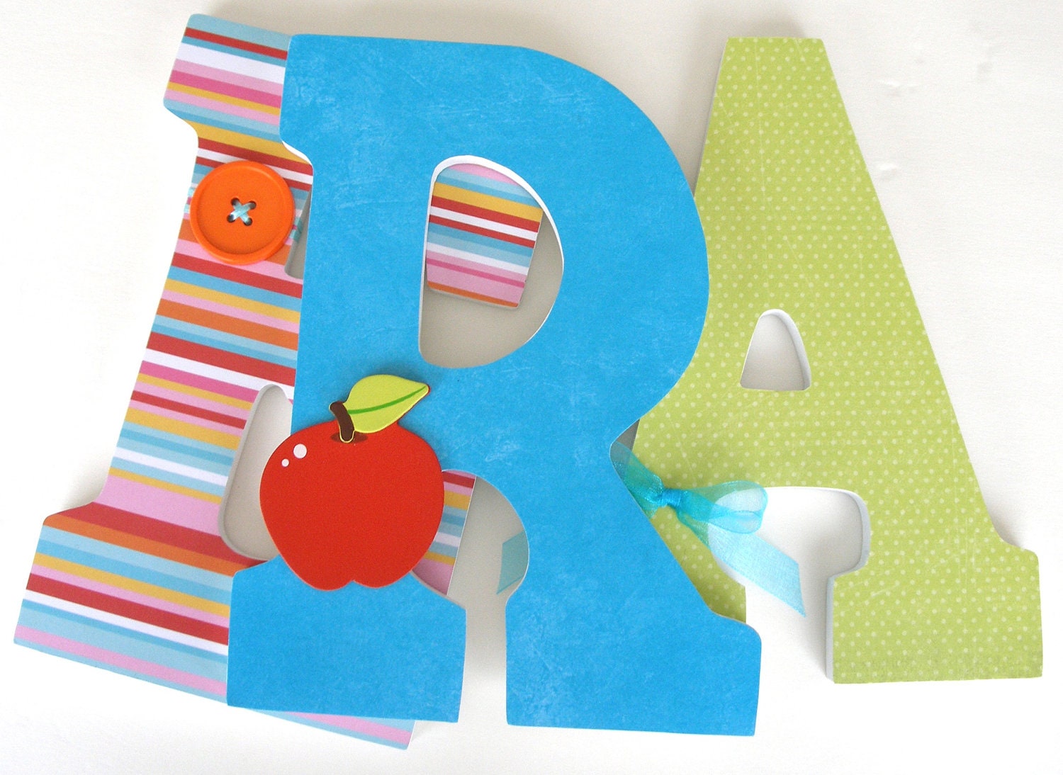 Custom Decorated Wooden Letters - BRIGHT READ Theme- Classroom Library School Nursery Bedroom Home Décor Wall Decorations Wood Personalized