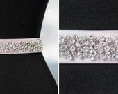 1 YARD of  Luxury Crystal Beaded Applique Trim