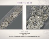Luxury Large Rosette Crystal Trim