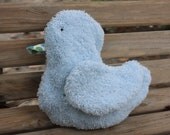 small blue/ polka dot duck hot/ cold pack for kids (use in microwave or freezer) - heat therapy rice bag - FREE U.S. shipping