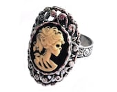 Lolita Skeleton Cameo Ring - Day of the Dead Jewelry
