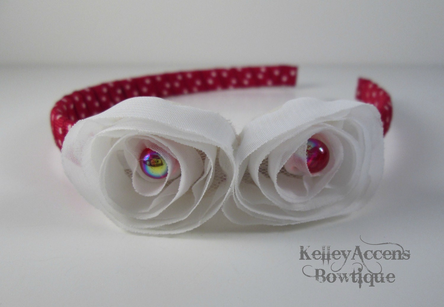 White Roses Hairband