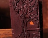 KINDLE Fire HD 8.9" Natural Handmade Leather Cover Case / Tree of Life / Journal