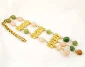 CLEARANCE Vintage Jade Runway Necklace Designer Vrba CastleCliff  Tribal