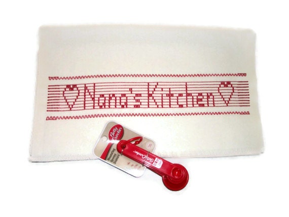 Personalized Kitchen Towel Swedish Weaving Huck