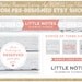 One of A Kind Etsy Shop Set - Custom PreDesigned  - Header, Avatar, Reserved Listing Plus BONUS Logo Files - LITTLE NOTES