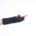 Black Women gloves - Fingerless, crocheted mittens