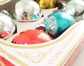 Vintage Glass Christmas Tree Ornaments Shiny Brite Holiday 50s Mid Century Home Decor