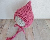 FREE DOMESTIC SHIPPING Soft Baby Hat Newborn Pixie Bonnet Cotton Baby Handmade Knit Beanie Photo Prop Accessories Children