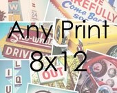 Choose Your Own 8X12 Fine Art Photograph - Personalized Home Decor - Vintage Sign Art - Classic Car Print