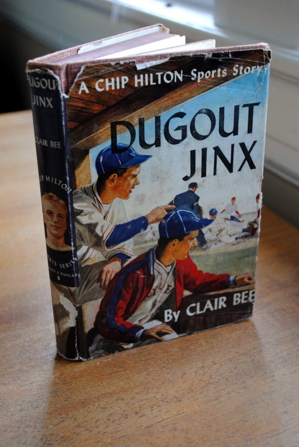 Dugout Jinx, 1952 Chip Hilton with Dust Jacket, Clair Bee