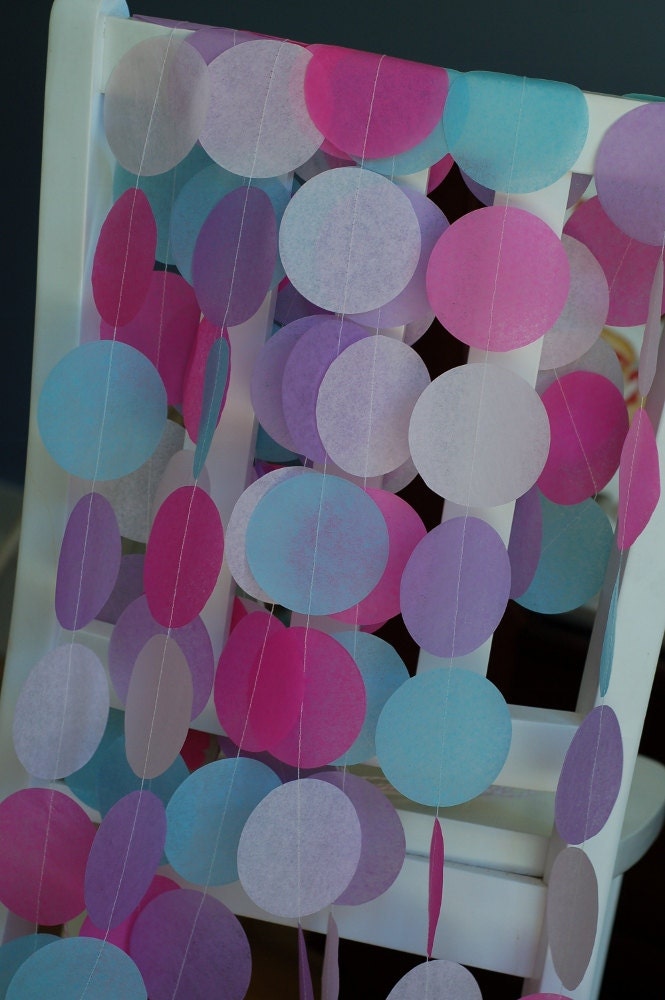 Tissue Garland - Princess Purple and Pink
