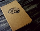 Second Brain Blank Pocket Size Moleskine Journal Notebook Hand Carved Design Anatomy Science Nerd Geek