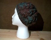 Hand-dyed Variegated Purple/Teal Wool Slouchy Hat
