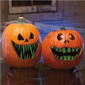 Holiday 6 pack Halloween Special assortment Glow Pumpkin Teeth (72 pcs)