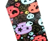 Teen or Kid Luggage Tag / Back Pack ID / Back to School- Rock n'Roll Skulls