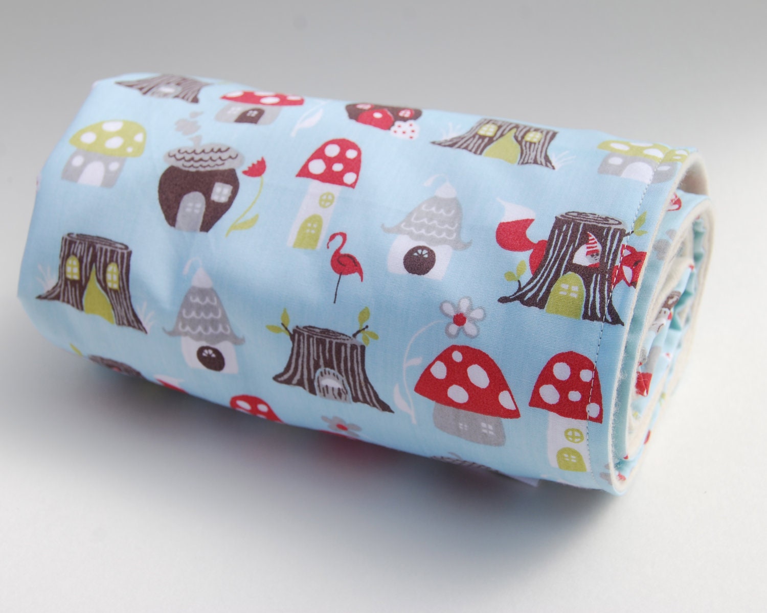 SALE Organic Baby Blanket - Eco Friendly - Personalized - Receiving Blanket-  Organic Cotton - Flannel - Woodland Fox Print