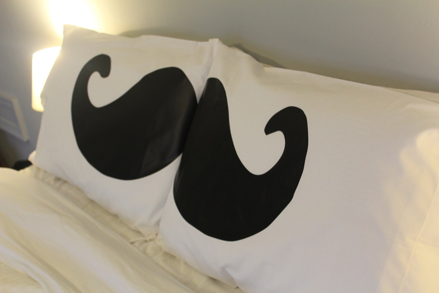 Mustache Silhouette Pillow case Unique Pillowcase Set