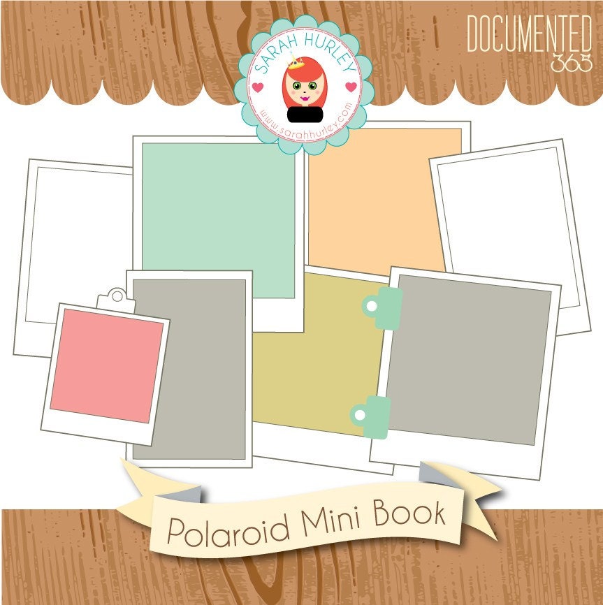 Documented 365 Polaroid Mini Book / Album Digi Kit by Sarah Hurley Hybrid Scrapbooking / Crafts