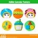 12 Fondant toppers for cupcakes or cookies