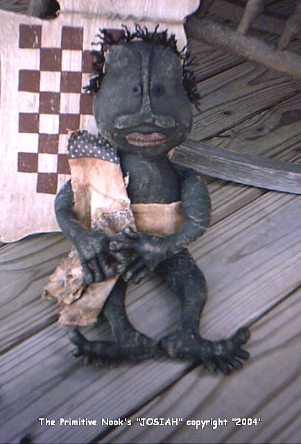 Pdf Primitive Baby Josiah Black Doll  E-Pattern OFG