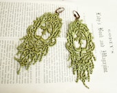 romantic lace earrings -JULIANA- green apple