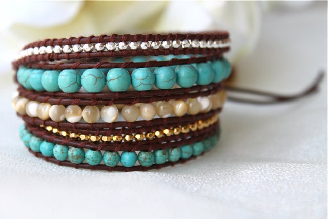 Turquoise Mix Wrap Bracelet