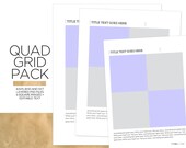 Quad Grid Pack / Layered PSD Templates
