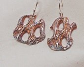 Cholla Cactus Earrings Fine Silver Handmade OOAK
