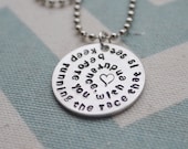 Hand Stamped Running Jewelry - Keep Running