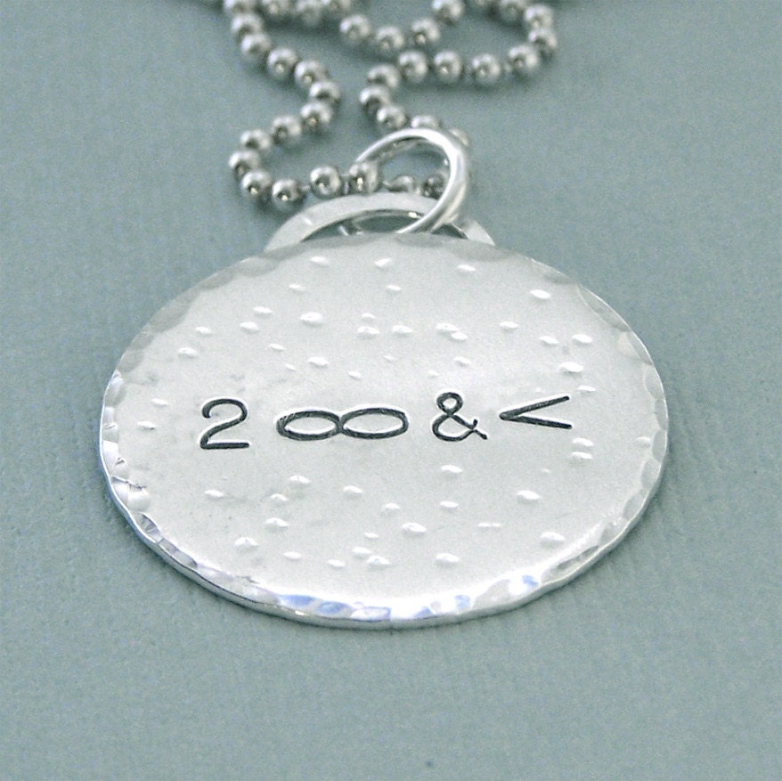 To infinity and beyond - Hand Stamped Necklace - Sterling Silver