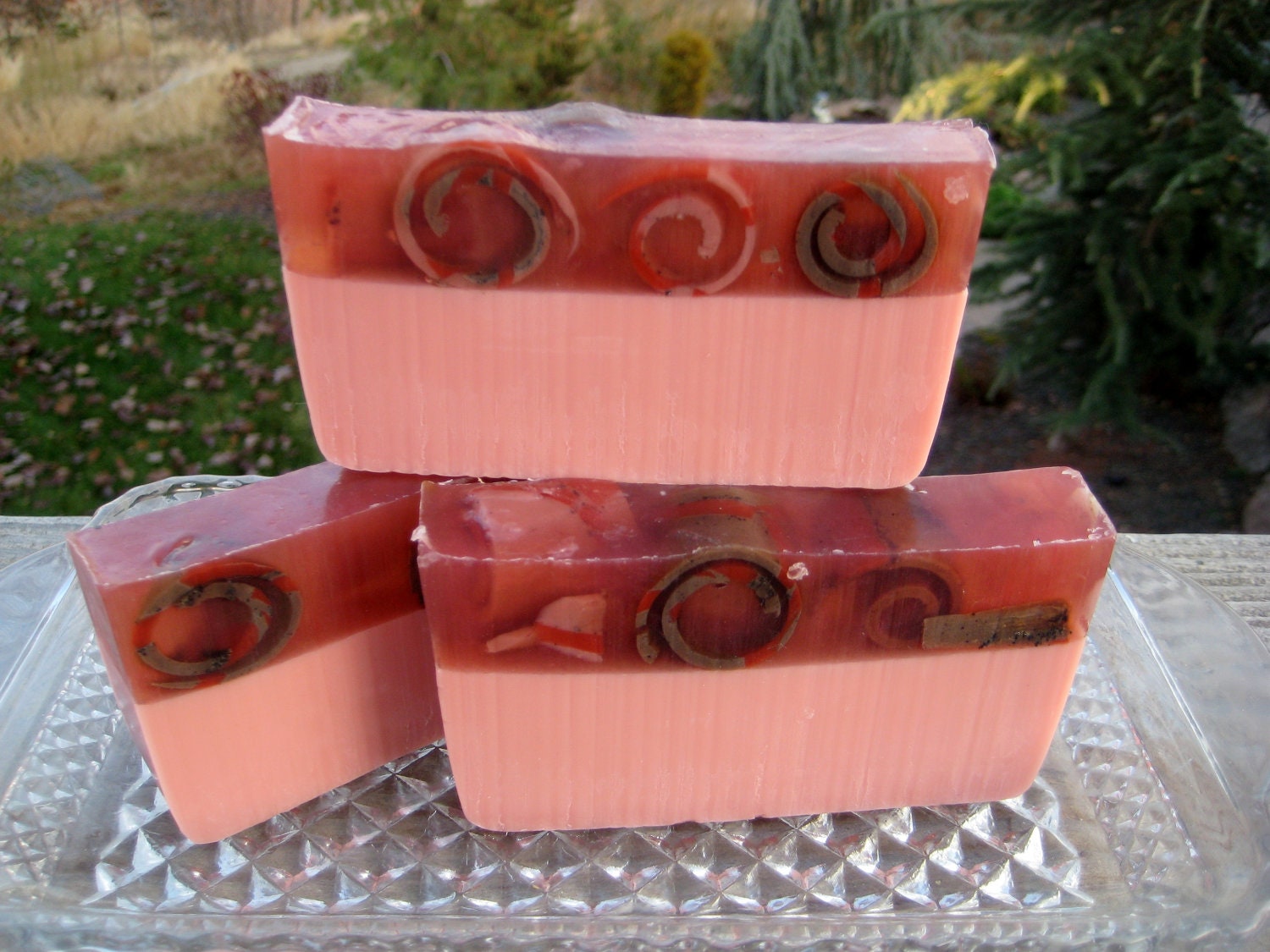 Large  Bar Artisan Handmade Vegan Chocolate & Berries  Soap Olive Oil Coconut Oil All Natural Soap Christmas