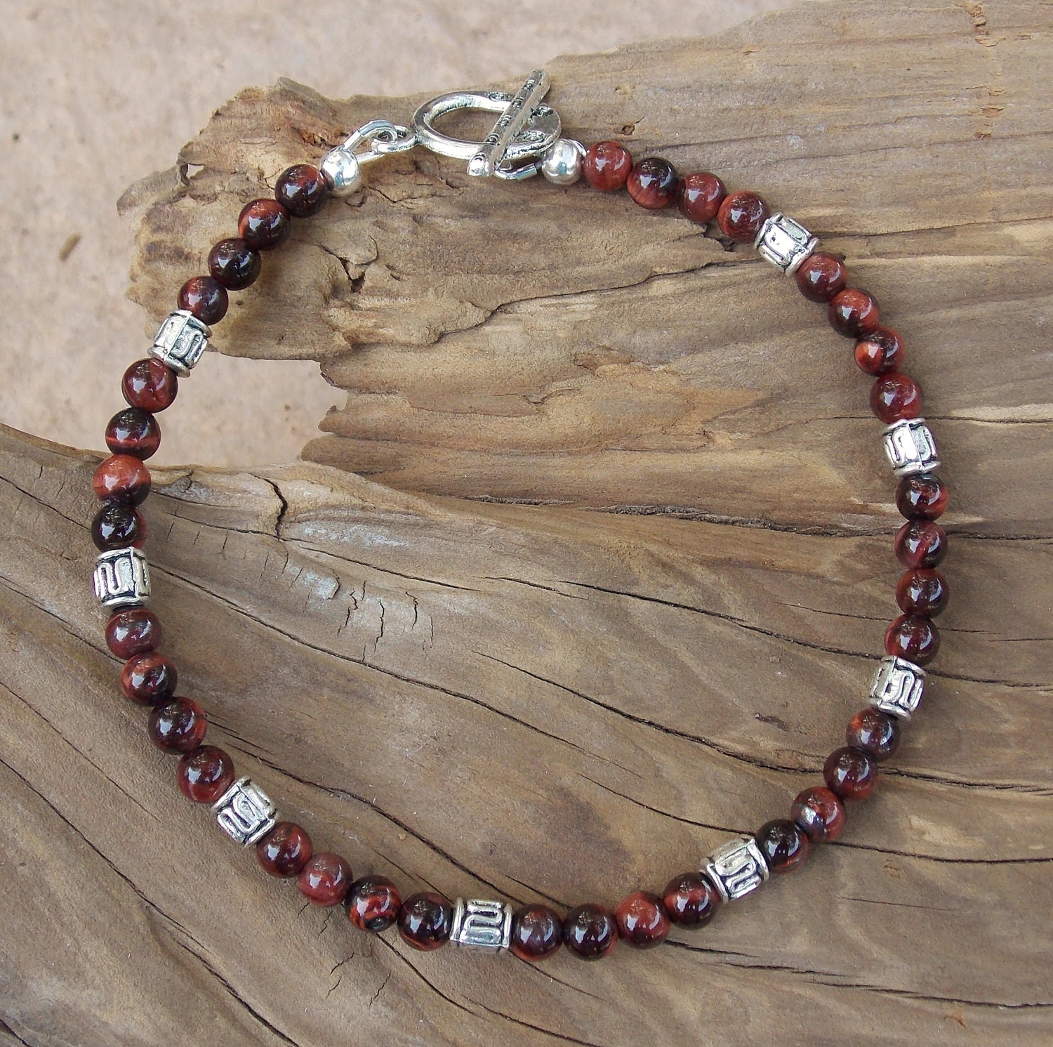 His Tiger Eye Semi Precious Stone Bracelet Free shipping