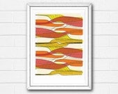 Art SALE Print Abstract Retro Mid Century Modern Pattern Illustration Digital Poster