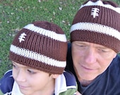Football Hat Child Adult or Big & Tall - Knit