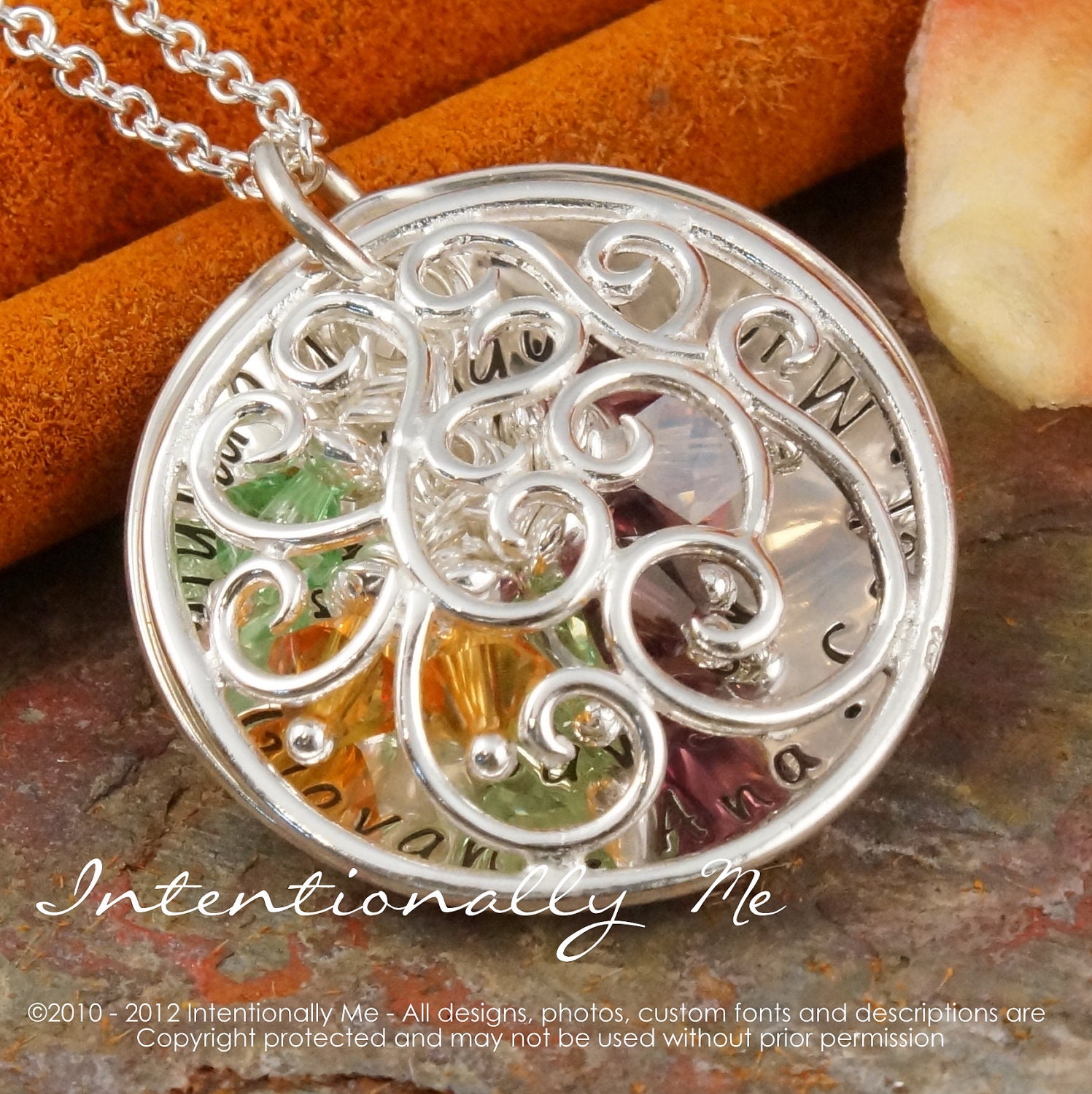 Hand Stamped Grandma Necklace - Personalized Jewelry - Sterling Silver - Grandma's Little Loves