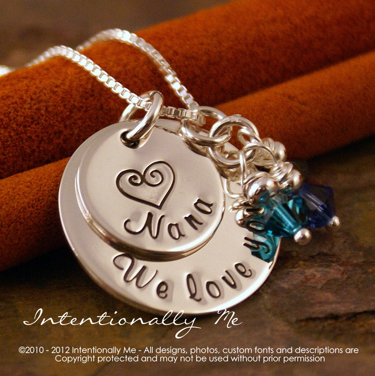 Personalized Jewelry -Hand Stamped Mommy Necklace- Sterling Silver Jewelry - We love you Grandma stack - Personalized Custom Jewelry