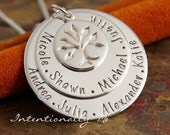 Personalized Jewlery - Hand Stamped Mommy / Grandma Necklace - Generations Family Necklace