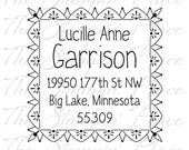 SELF INKING Custom Address Stamp - Fancy Square Address PR454