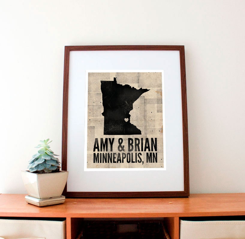 City, State, Names Love Print 11" x 14"